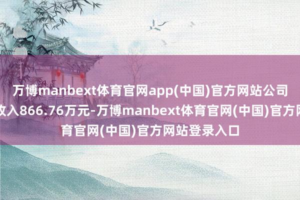 万博manbext体育官网app(中国)官方网站公司收场商业总收入866.76万元-万博manbext体育官网(中国)官方网站登录入口