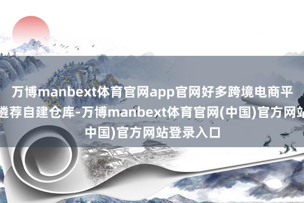 万博manbext体育官网app官网好多跨境电商平台或商家遴荐自建仓库-万博manbext体育官网(中国)官方网站登录入口