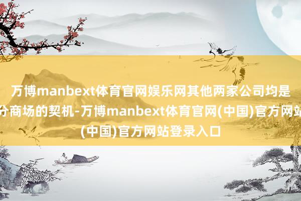 万博manbext体育官网娱乐网其他两家公司均是收拢了细分商场的契机-万博manbext体育官网(中国)官方网站登录入口
