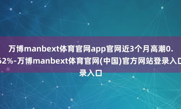 万博manbext体育官网app官网近3个月高潮0.62%-万博manbext体育官网(中国)官方网站登录入口