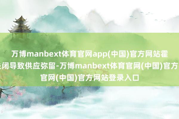 万博manbext体育官网app(中国)官方网站霍尔木兹海峡关闭导致供应弥留-万博manbext体育官网(中国)官方网站登录入口