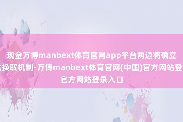 现金万博manbext体育官网app平台两边将确立常态化换取机制-万博manbext体育官网(中国)官方网站登录入口