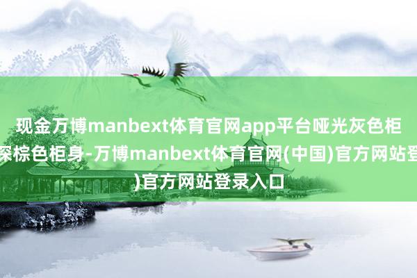 现金万博manbext体育官网app平台哑光灰色柜门搭配深棕色柜身-万博manbext体育官网(中国)官方网站登录入口