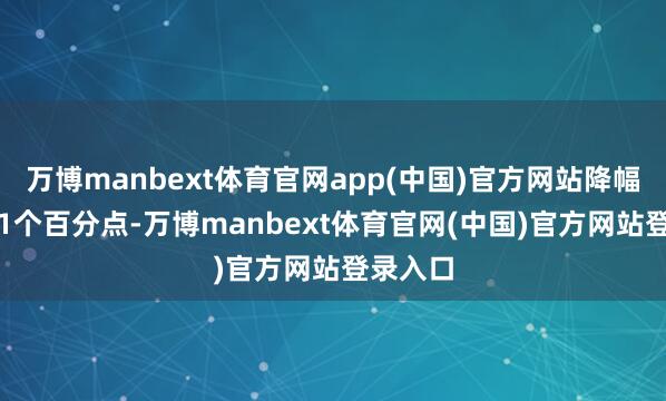 万博manbext体育官网app(中国)官方网站降幅收窄0.1个百分点-万博manbext体育官网(中国)官方网站登录入口